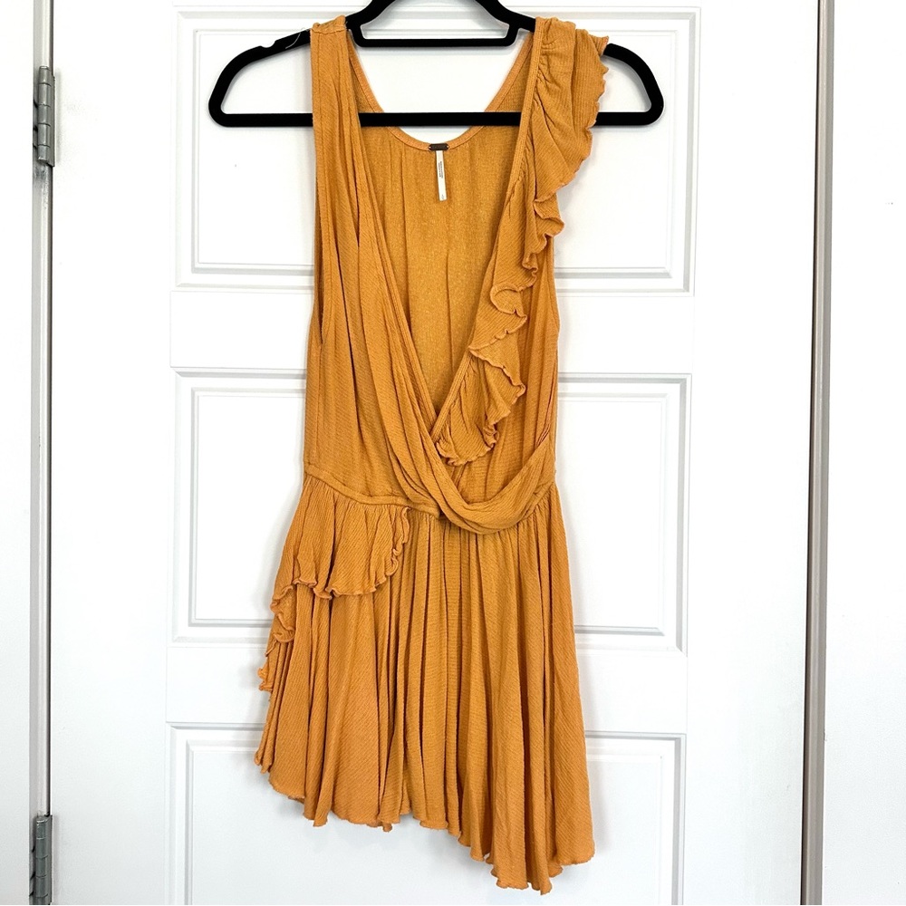 Free People Mustard Yellow Top